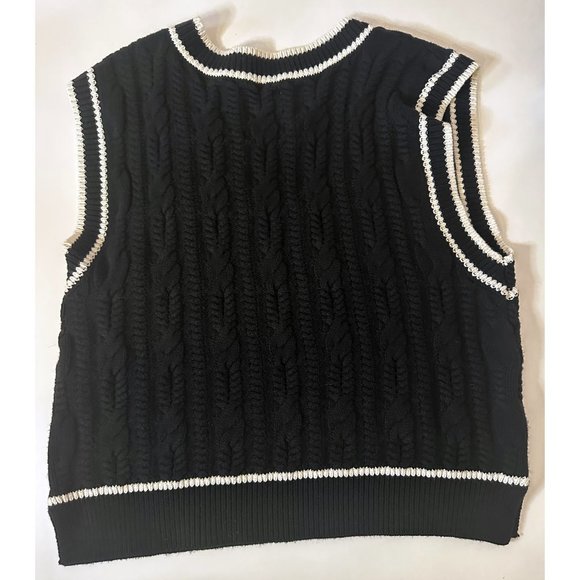 Abercrombie Cropped V-neck Sweater Vest Small - Picture 6 of 7